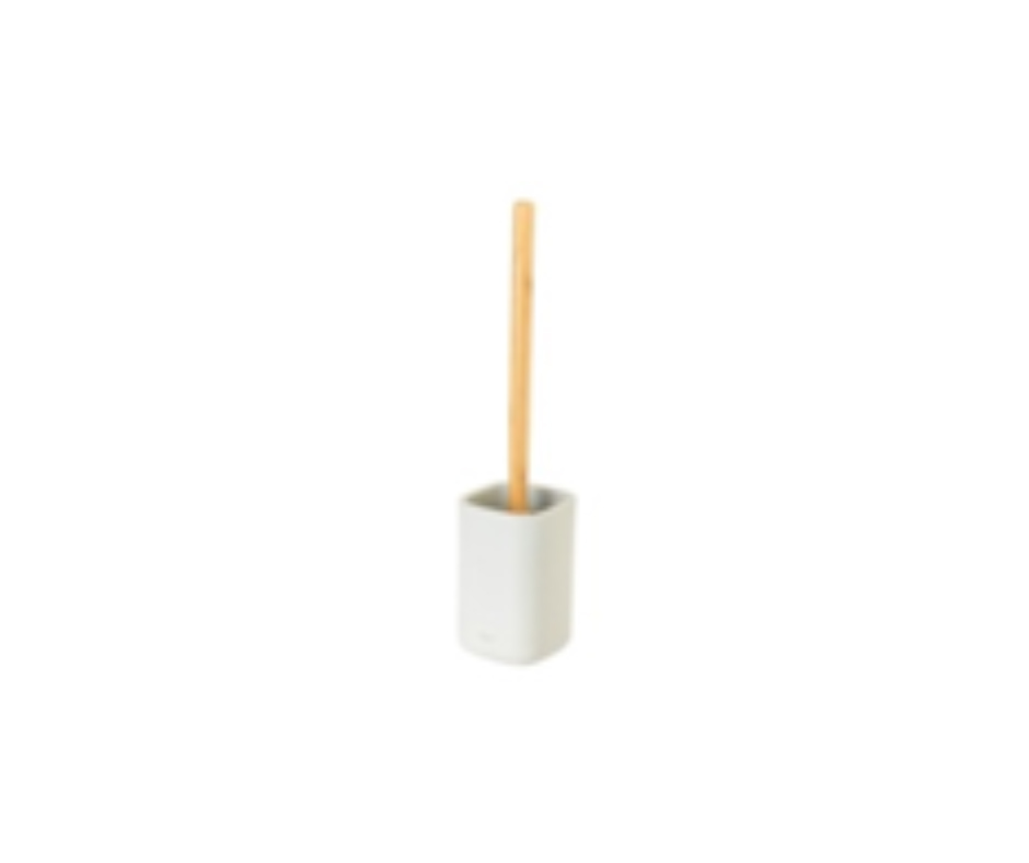 SET ESCOBILLERO WC ZENSE BAMBU GRIS
